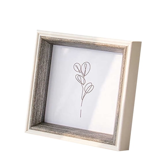 CY5O5ee 1PCS 7x7inch Square Picture Frame Small Shadow Box Picture Frames Frame Display Case Desktop Decoration Picture Frame for Wall and Tabletop