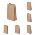 thumbnail image 1 of CY5O5ee 6 Count Brown Grocery Lunch Bag 5.12 X 3.15 X 9.45 Inches Paper Snack Bag Cookie PartyFavor CandyTreat Bread Popcorn Bags, Thank You Gift Bag, 1 of 10