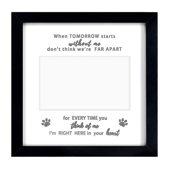 CY5O5ee 9x9inch Square Picture Frame Pet Picture Frame Dog Memorial Small Shadow Box Picture Frames Frame Display Case Desktop Decoration Gift for Pet Lover