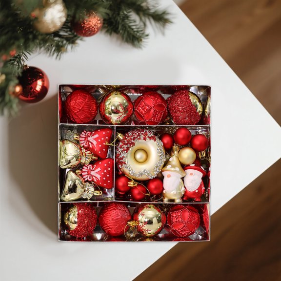 CY5O5ee Christmas Balls Ornaments set Colorful Shatterproof Hanging Xmas Ball Decorative Home Xmas Party Supplies for Xmas Tree Holiday Wedding party Celebrations