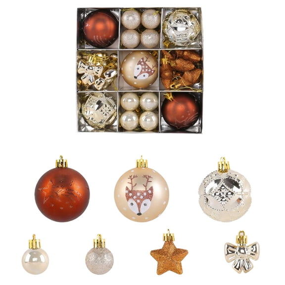 CY5O5ee Christmas Ornaments Set Shatterproof Fall Christmas Tree Decorations Ball Hanging Ornaments for Xmas Trees Decor Festival Decorative Gift Box Set