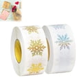 thumbnail image 1 of CY5O5ee Christmas Snowflake Sticker Winter 1000Pcs in 2 Roll Sparkly Glitter Snowflake Paper Decal Gift Party Envelope Decor for Package Wrapping, Xmas Winter Envelopes Present Decor, 1 of 8