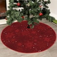 thumbnail image 1 of CY5O5ee Christmas Tree Skirt Snowflake Xmas Tree Mat Tree Skirt Cover Christmas Decor Party Indoor Holiday Tree Ornaments Family Classic Decorations 28inch/35inch/47inch, 1 of 7