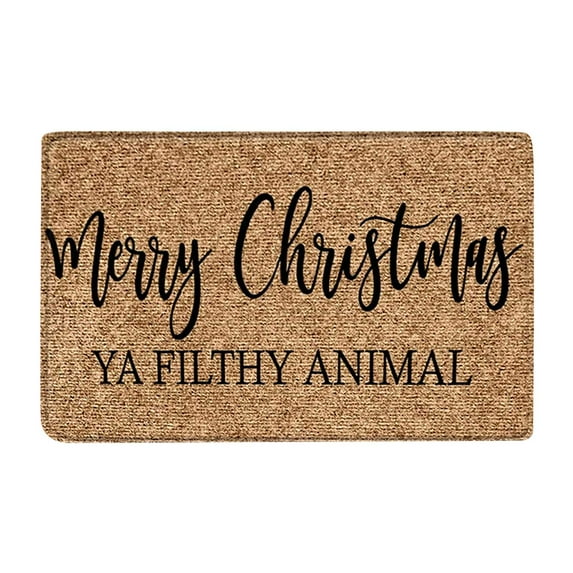 CY5O5ee Christmas Tree Welcome Door Mat 24 X 16 Inch Coir Floor Mats with Non Slip Back Holiday Outdoor Christmas Rugs for Indoor Entrance Porch Front Holiday Decoration