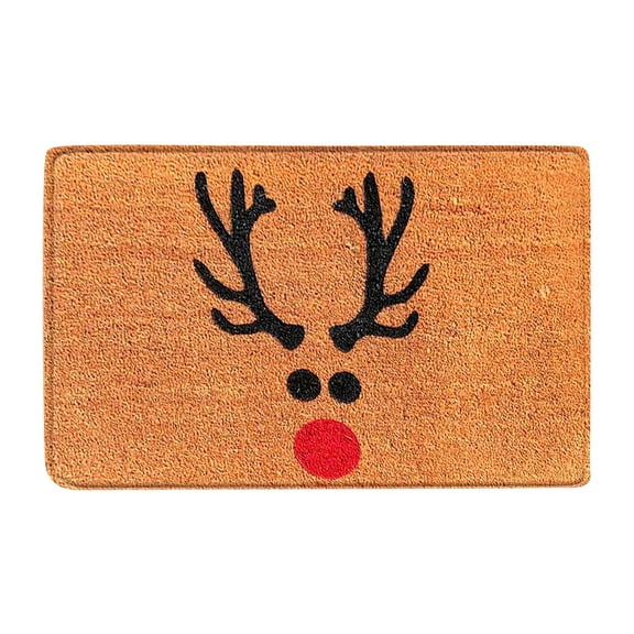 CY5O5ee Christmas Tree Welcome Door Mat 24 X 16 Inch Coir Floor Mats with Non Slip Back Holiday Outdoor Christmas Rugs for Indoor Entrance Porch Front Holiday Decoration