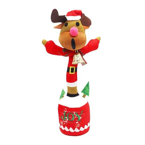 CY5O5ee Electric Christmas Tree santa Reindeer Snowman Dancing Music Toy Singing Interactive Toys Decoration for Xmas Birthday Room Bedroom Home Desk Holiday