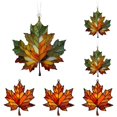 thumbnail image 1 of CY5O5ee Maple Leaf Suncatcher for Window Hanging Fall Ornaments Pendant for Fall Winter Thanksgiving Christmas Window Wall Acrylic Maple Leaves Hanging Ornament 6PCS, 1 of 7