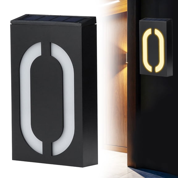CY5O5ee Solar Number Light Doorplate LED Number Sign Light Home Hotel Door Address Lights Plate Garden Yard Building Door Wall Address Numbers Lamp