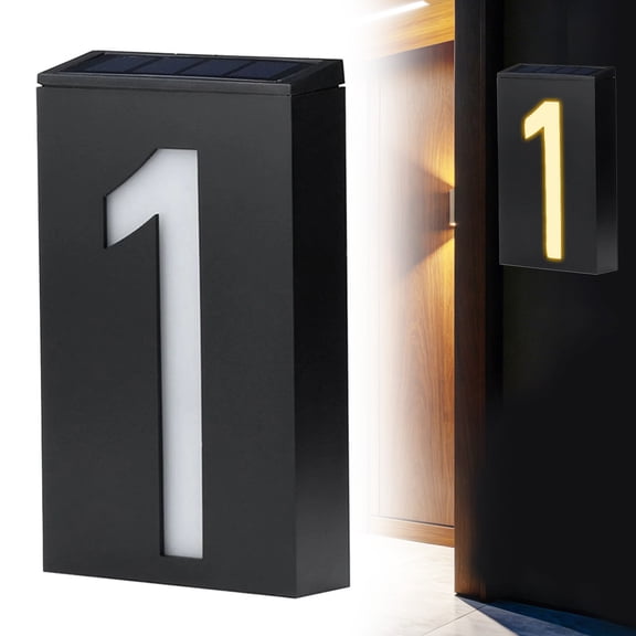 CY5O5ee Solar Number Light Doorplate LED Number Sign Light Home Hotel Door Address Lights Plate Garden Yard Building Door Wall Address Numbers Lamp