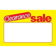 CYA210 Clearance Retail Price Signs Cards Sale Red & Yellow Sale Business Store Signs Pack of 100 7" x 11" Business Store Signs