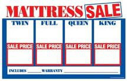 CYA910 "Mattress Sale-Sale Price" Price Cards - -Full-Queen-King Pack ...