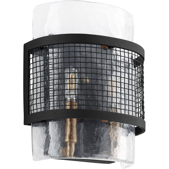 CYAN DESIGN PANORAMA Wall Mount Sconce Industrial 2-Light Noir Aged Brass Black