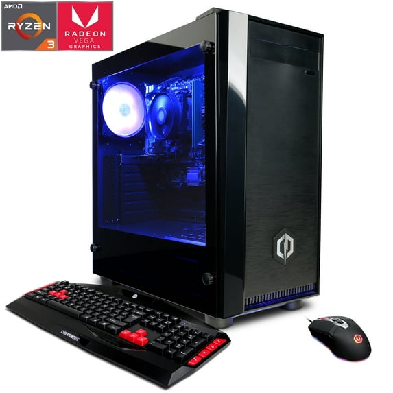 CYBERPOWERPC Gamer Master GMA530 w/ AMD Ryzen 3 2200G Processor, AMD Radeon Vega 8, 16GB Memory, 2TB HD & Windows 10 Home 64 bit Gaming Computer