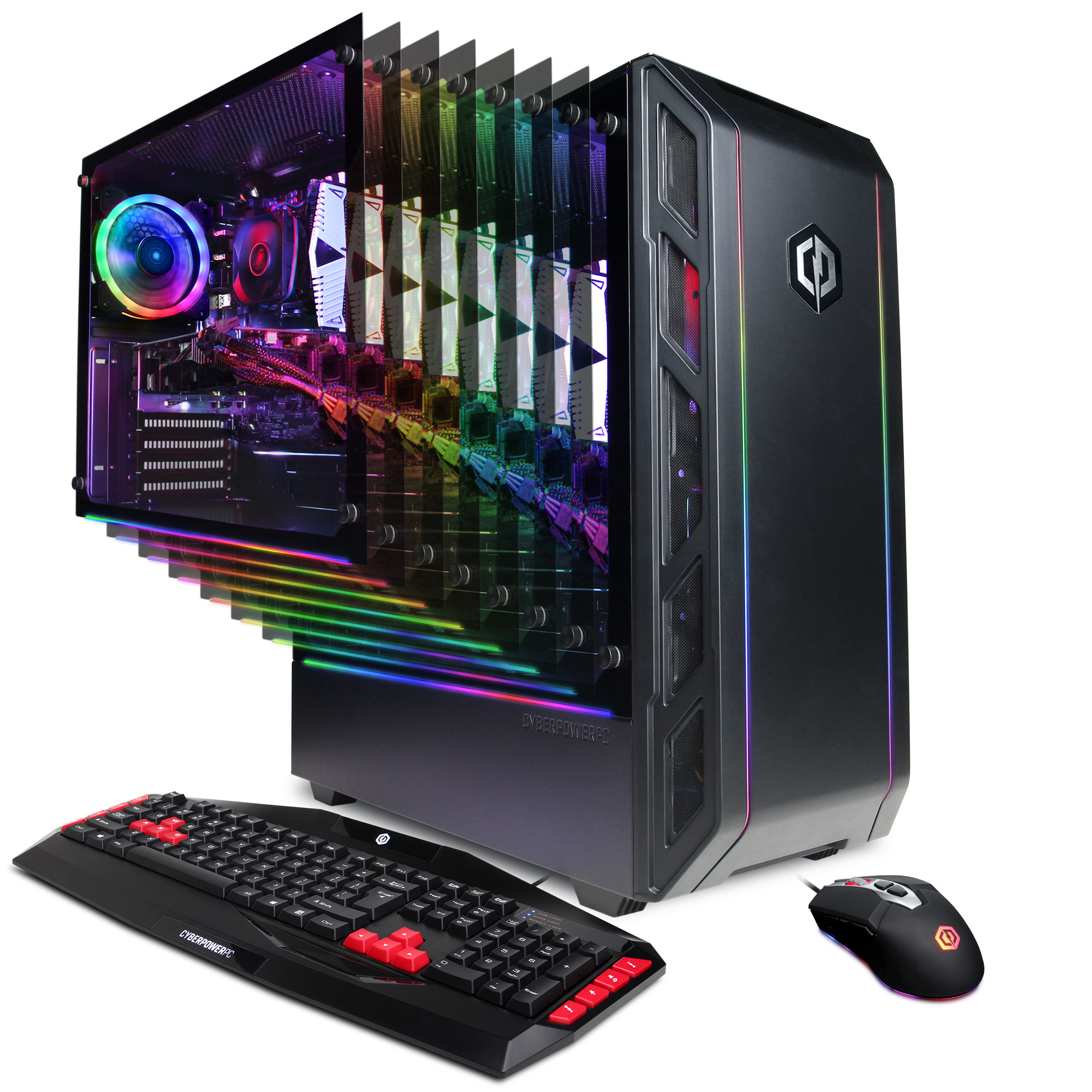 CYBERPOWERPC Gamer Master GMA8988W w/ AMD Ryzen 5 1600 3.2GHz, AMD Radeon RX 580 4GB, 8GB Memory, 480GB SSD, WiFi and Windows 10 Home 64 bit Gaming PC - image 1 of 5