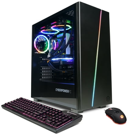 CYBERPOWERPC Gamer Supreme Liquid Cool Desktop Tower, Intel Core i7-13700KF, 16GB DDR5, NVIDIA GeForce RTX 3060, 1TB SSD, Win 11 Home 64-Bit, Black, SLC10000CPGV10