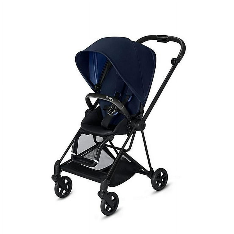 CYBEX Mios Stroller with Matte Black Frame and Indigo Blue Seat