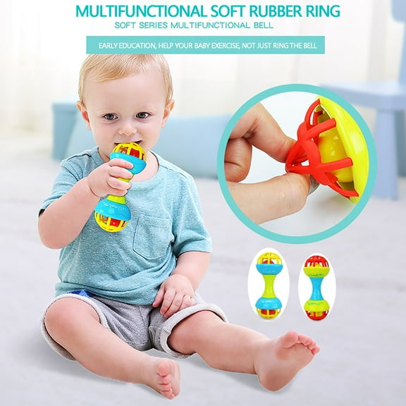 CYBIBO Baby Rattle, Baby Toys Clearance! Baby Musical Hand Shaking Rattle Toy Todder Educational Teether Dumbbell Toy