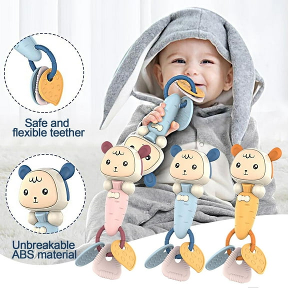 CYBIBO Baby Rattle, Baby Toys Clearance! Baby Teether Rattles Shahammer Music Stick Hand Crank With Light