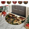 thumbnail image 1 of CYBIBO Christmas Door Mats, Carpet Entrance Door Semicircle Floor Mat, Bathroom Absorbent Nonslip Foot Mat, Bedroom Kitchen Dirt Proof Rugs, Househeld Decorative Mat for Xmas, 23.6"x 19.7", 1 of 6