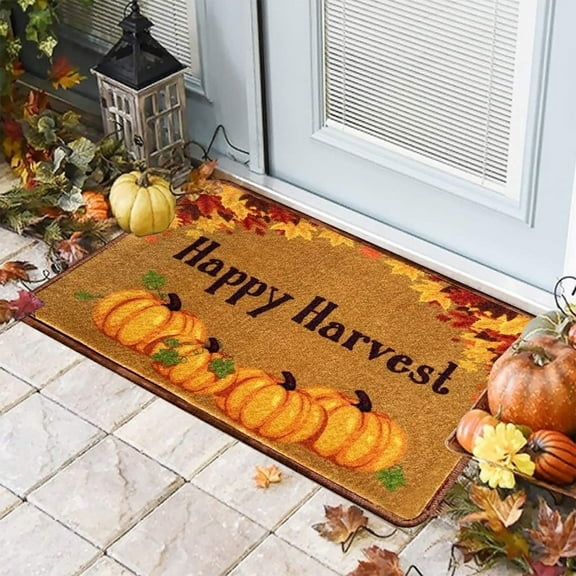 CYBIBO Christmas Door Mats Indoor Water-absorbing and Slip-resistant Floor Mats for Home Kitchen Bathroom Cute Santa Claus Floor Mat, Outside Dirt-resistant Foot Mats for Entryway, 23.6 In