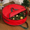 thumbnail image 1 of CYBIBO Christmas Wreath Storage Bags with Carry Handles, Washable and Reuseable Round Moving Bags Waterproof and Moistore-proof, Party Holiday Gifts Bags, Red, 36 Inches, 1 of 6
