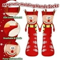 thumbnail image 1 of CYBIBO Funny Christmas Fuzzy Socks, Magnetic Holding Hand Socks, Christmas Stocking Stuffers for Women Men Couples, White Elephant Novelty Socks Gifts for Winter Xmas, Red F, 1 of 6