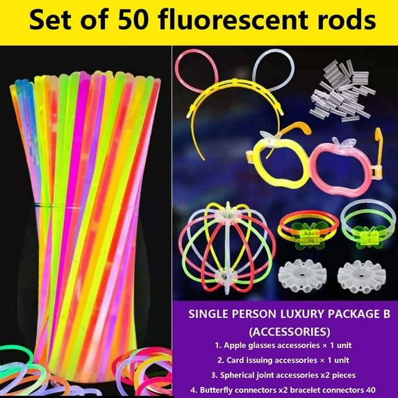 CYBIBO Glow Sticks Bulk Party Pack, Party Favors for Kids 4-8, 100 Ultra Bright Glow Sticks Bracelets, Premium Glow in the Dark Party Supplies and Decorations