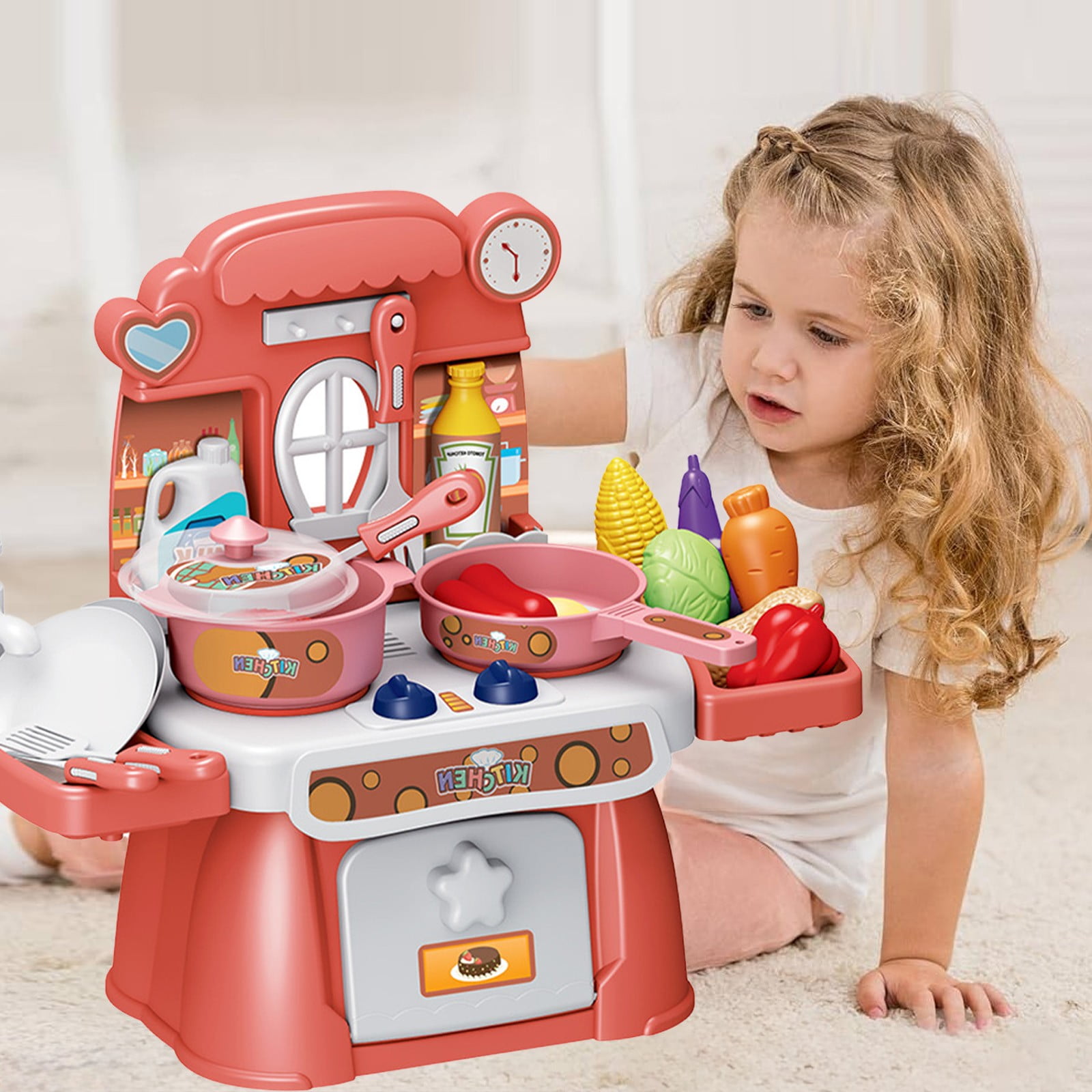 CYBIBO Play Kitchen, Kids Kitchen Play Set, Children's Play House