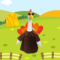 CYBIBO Thanksgiving Porch Goose Christmas Outfits, Adorable Turkey-Shaped Goose Costume for 23" Statue Goose, Gooses Clothes Porch Courtyard Garden Lawn Outdoor Art Decor