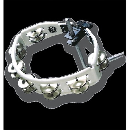 CYCLOPS MOUNTED TAMBOURINE WHITE STEEL