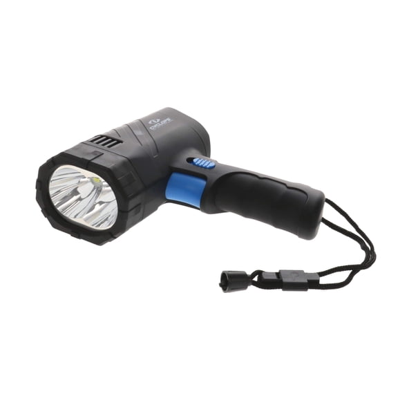 Open Box CYCLOPS REVO X-30 3000 Lumens Lighweight 4 Lighting Modes Rechargeable LED Handheld Spotlight | Emergency Whistle on lanyard & Detachable Red Lens Included