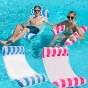 CYFIE Adults Inflatable Water Hammock Lounger Recliner Chair Pool Float, 2 Pack