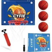CYFIE Suction Cup Basketball Hoop with Scoreboard and Sounds, Mini Toy Basketball Hoop, 3 Balls