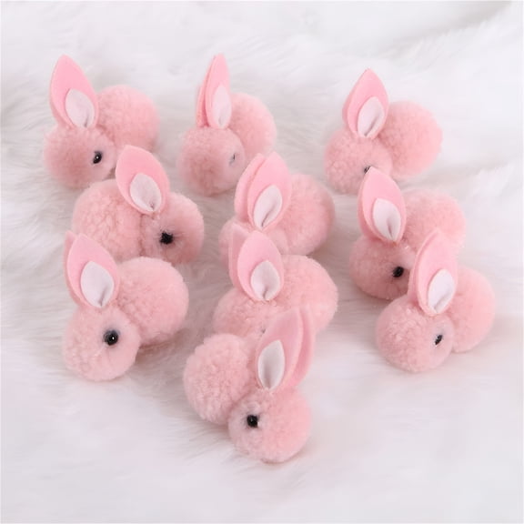 CYFW 10 Pcs Filled Easter Eggs with Plush Bunny, Bright Colorful Bunnies for Kids Toddlers, Basket Stuffers and Party Favors