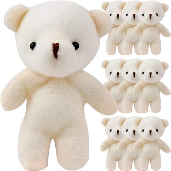 CYFW 10 Pcs Mini Plush Bears, Bear Bulk Plush Stuffed Animals Tiny Soft Doll Present Stuffers for Graduation Birthday Baby Shower Party Favor and Decorations Cute Mini