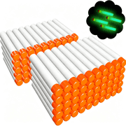 CYFW 100Pcs Refill Darts for Series Glow in the Dark Bullets Pack   Compatible with All Blasters 100Pcs Large Capacity Glow in the Dark Bullets White
