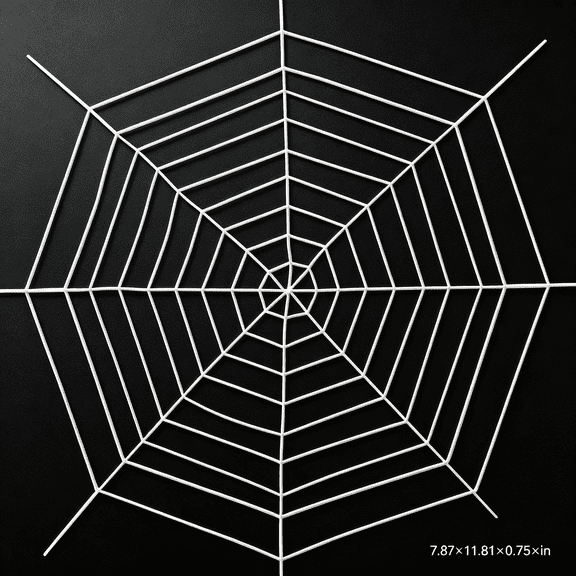 CYFW 12 FT Large White Spider Web Halloween Decorations for Outdoor Yard,Porch Giant Rope Fake Spiderweb Net, 9-Ring Web String for Haunted House, Wall, Spooky Trick-or-Treat Hanging Party Decor