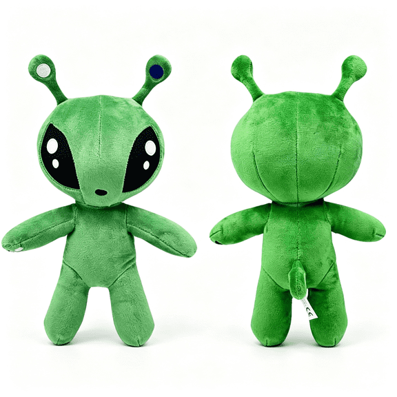 CYFW 13.5In Adorable Green Alien Plush Toy|Ultra-Soft Stuffed Figure|Great for Home&Room Decoration|Ideal Birthday/Halloween for All Genders|A Must-Have for Sci-Fi Lovers