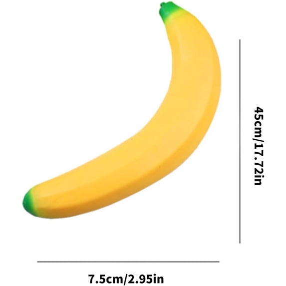 CYFW 13.8" Jumbo Banana,Giant Big Stress Relief Banana Squashy Toys,Funny Realistic Desk Accessory,Super Stretchy Sensory Stress Ball,Focus&Relaxation