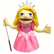 CYFW 16" Puppets Entriloquist Puppet,Hand Puppets for Kids Plush Princess Puppe T for Adults with Removable Mouth Puppet,Hand Puppet for Adults with Scalable Puppets Control Rod
