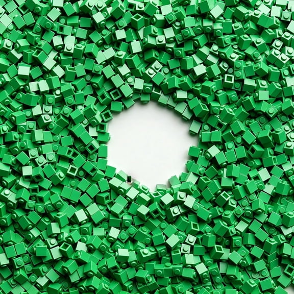 CYFW 1X1 Bricks Bulk 500 Pieces, Classic Basic Parts Building Creative Play Set Blocks Toy Accessories Compatible with 3005 Major Brands, Durable Building Blocks (Green)