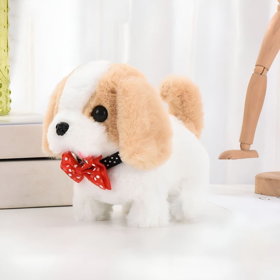 CYFW 2 Packs Interactive Walking Barking Puppy Toy with Tail Wagging Realistic Animatronic Pet Companion Lifelike Animal Toy for Toddlers