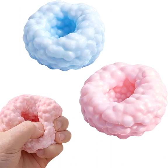 CYFW 2 Pcs Crunchy Noisy Stress Balls,Ice Skin Crunchy Squashy Balls,Soft Moldable Squeeze Balls for Home Office Or Travel