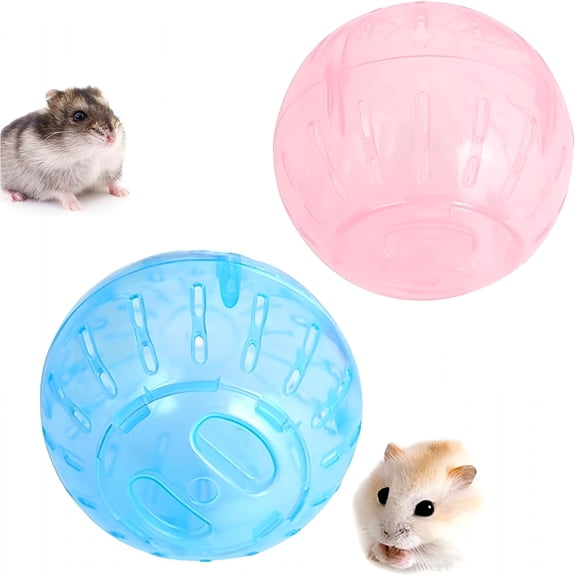 CYFW 2 Pcs Hamster Exercise Ball,4 Inch Dwarf Rat Hamster Running Ball,Small Animals Toys for Sugar Gliders Mice Gerbils & Other Small Pets