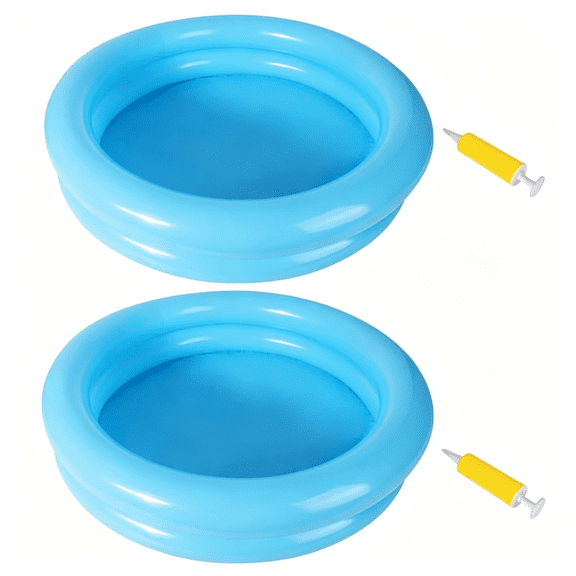 CYFW 2 Sets Inflatable Baby Swimming Pool,Kids Round Swimming Pool with Pump,Small Inflatable for Indoor Outdoor Play Small Inflatable Pool
