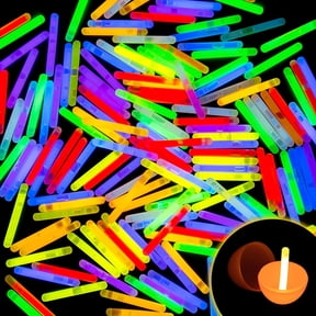 CYFW 200 Pcs Mini Glow Sticks Bulk, 8 Neon Colors 1.96 Inch Light Up Party Favors for Easter Egg Hunts, Halloween, Birthdays