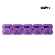 CYFW 2026 New 100Pcs Raffle Tickets, Raffle Tickets Roll of Double-Coated Paper, Clear Print Smooth Tear, Sturdy and Vibrant Tickets, Purple for Giveaways, Events, Parties, Fundraising, Raffles.