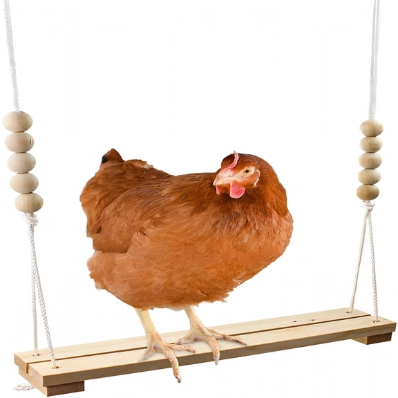 CYFW 2026 New Chicken Swing Toy for Coop Natural Safe Wooden Accessories Handmade,Large Durable Perch Ladder for Poultry Run Rooster Hens Chicks Pet Parrots Entertainment Stress Relief for Birds