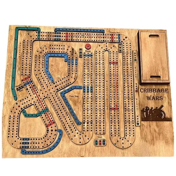 CYFW 2026 New Cribbage Board Game Set Classic Board Game War Games Strategic Battle Cribbage Wars Board Game Style