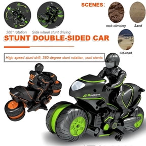 CYFW 2026 New Rc Motorcycle Remote Control Motorcycles,360 Spinning Action Rotating Drift Stunt Motorbike 2Wd High Speed Rc Motorbikes 2.4Ghz Radio Control Racing Motorcycle